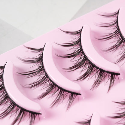 5 Pairs Kitty Lashes Natural Wispy Eyelashes